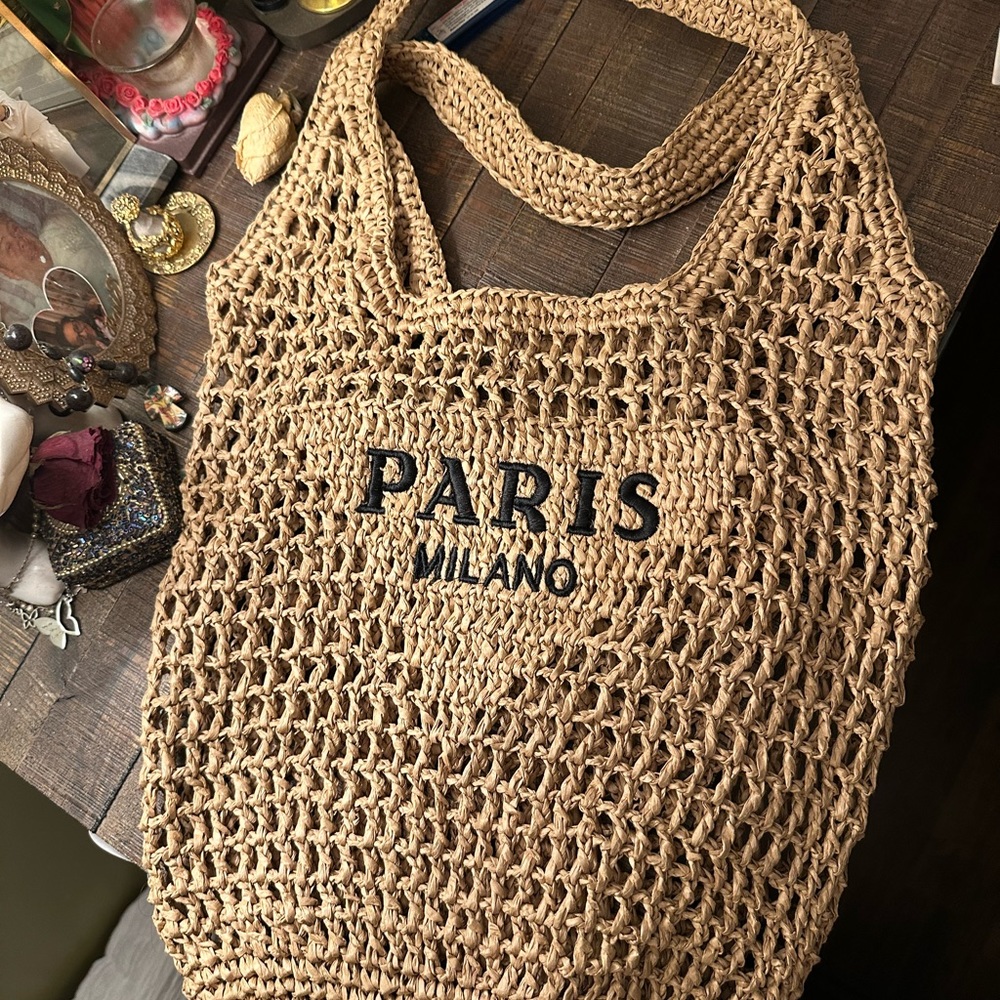 SOLD - Raffia Tote Bag